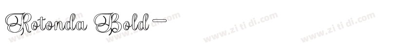 Rotonda Bold字体转换